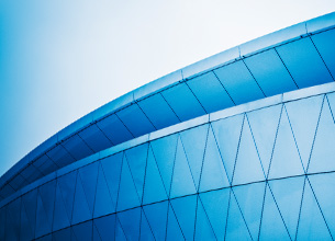 blue toned abstract architecture