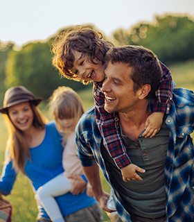 family at park