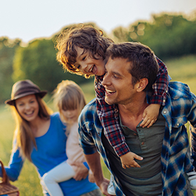 family having fun